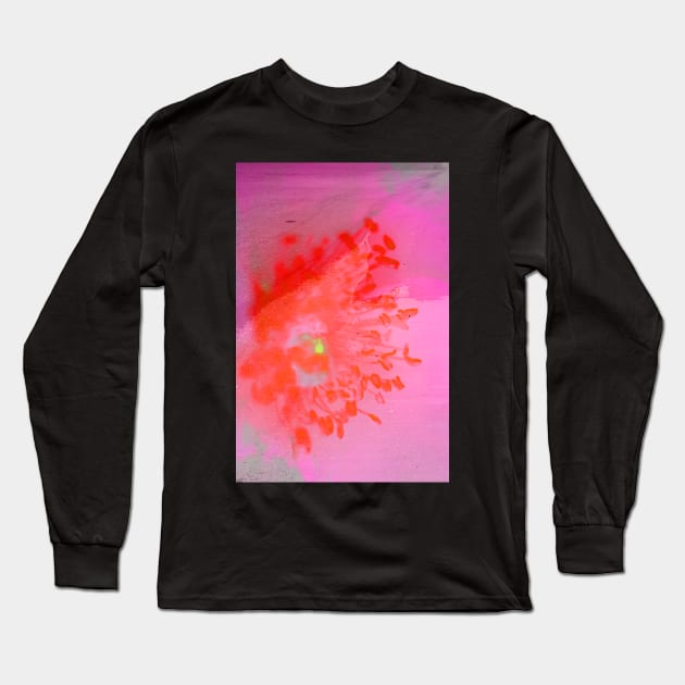 Pink Flower Abstract Long Sleeve T-Shirt by oliviastclaire